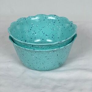 The Pioneer Woman Butterfly Meadow Turquoise Speckled Serving Bowls Set of 2